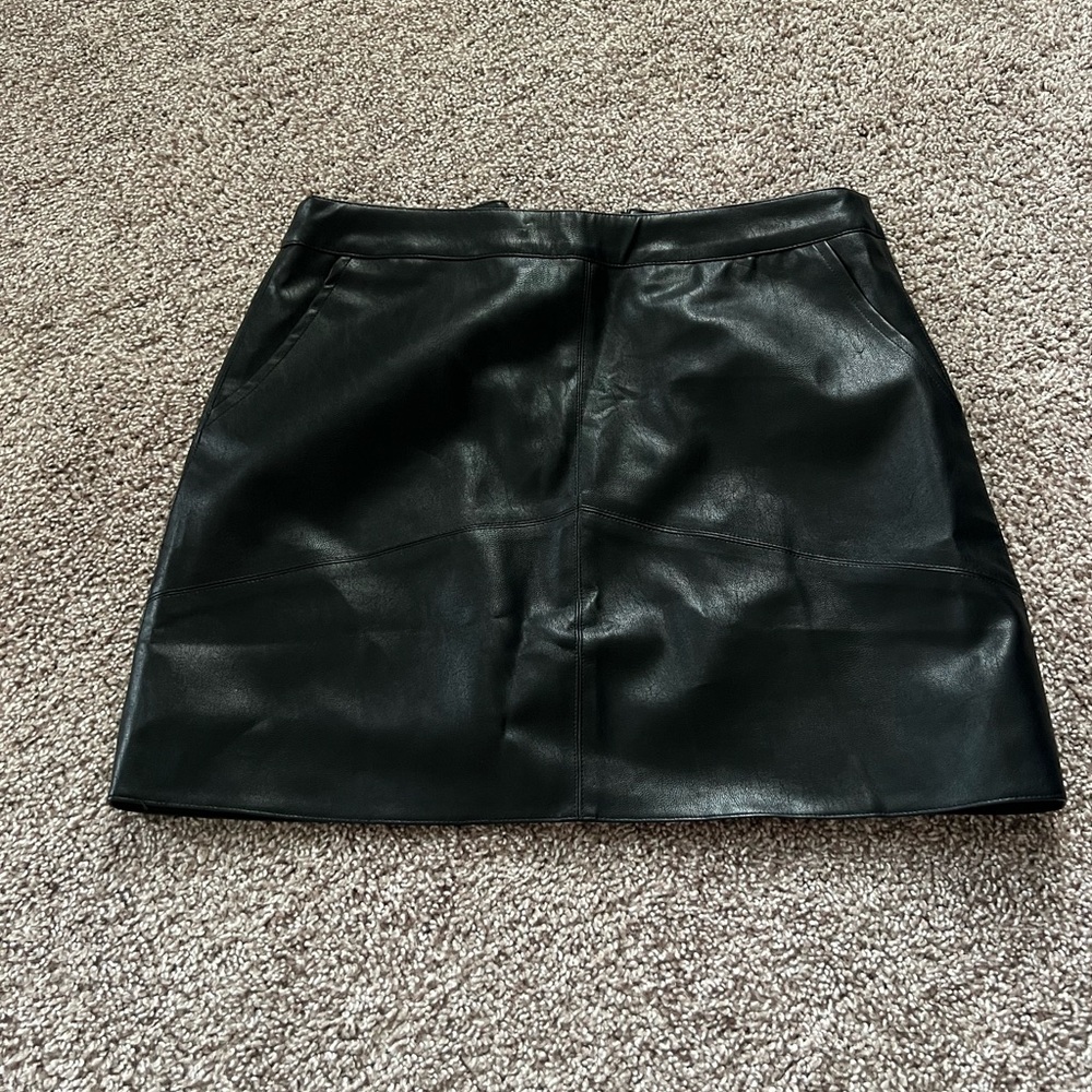 Lulu’s Black Leather Skirt